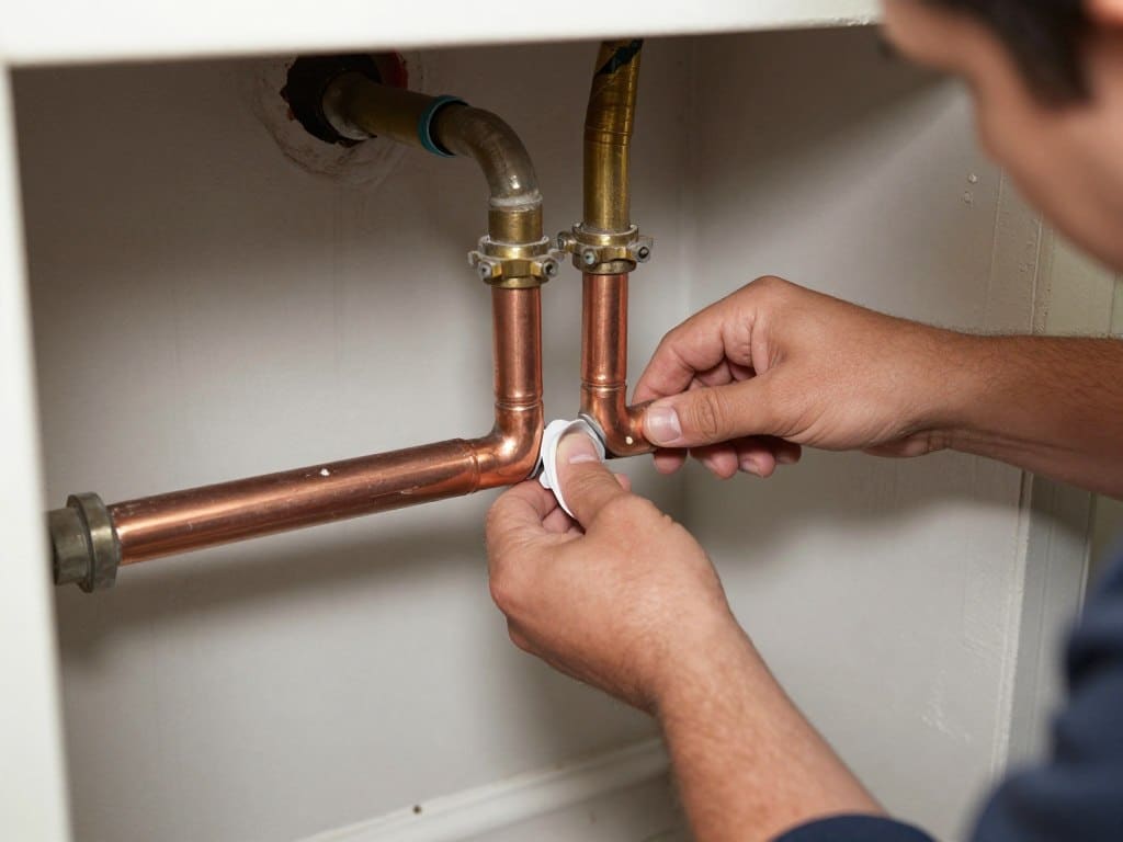 J Sewer & Drain technician replacing old lead pipes with modern safe alternatives in a Chicago home